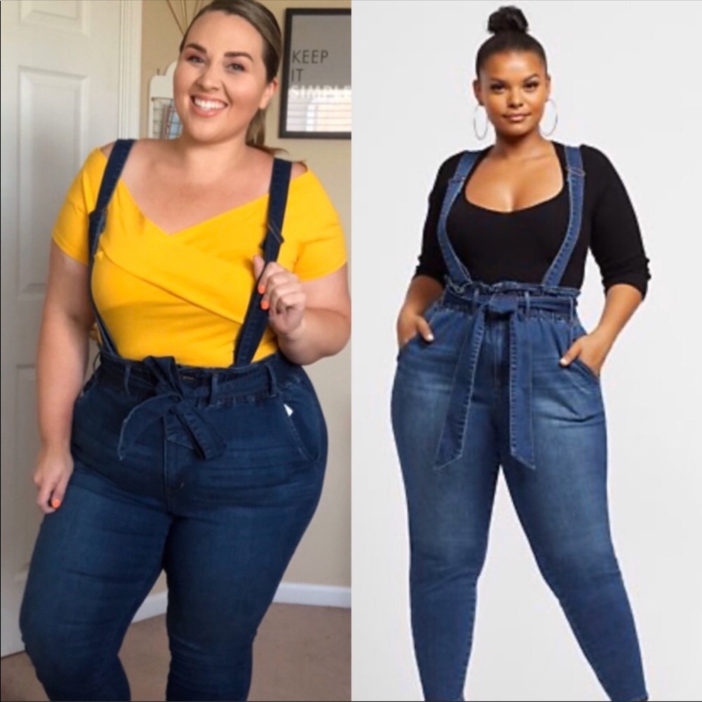 Paperbag Overall Jeans Size 14